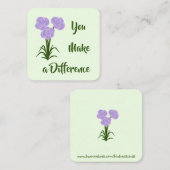 優しさ:違いを作るカード スクエア名刺 (正面/裏面)