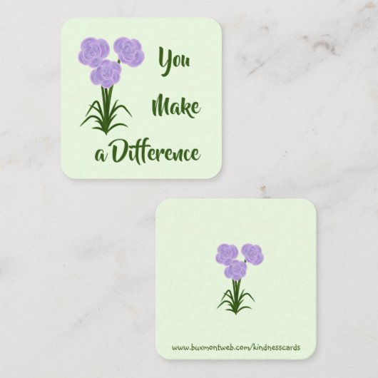 優しさ：違いを作るカード スクエア名刺 (正面/裏面)