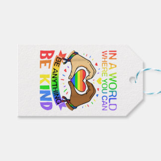 優しさ LGBT プライド レインボー 平等 啓発 Tシャツ ギフトタグ