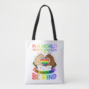 優しさ LGBT プライド レインボー 平等 啓発 Tシャツ トートバッグ