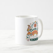 優しさGroovyグラフィックに集中 コーヒーマグカップ (正面右)