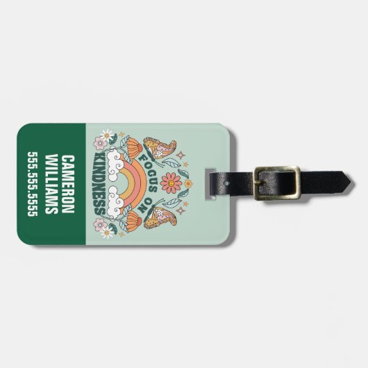 優しさGroovyグラフィックに集中 ラゲッジタグ (正面横)