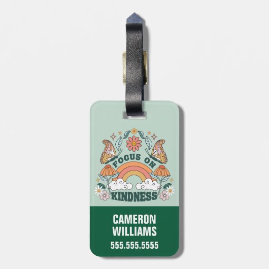 優しさGroovyグラフィックに集中 ラゲッジタグ (裏面縦)