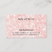 優しエレガントいピ淡い色のンクのハートがキラキラ輝く ロイヤリティカード (裏面)