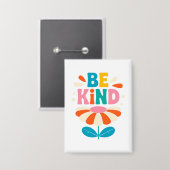 優しカラフルい花感動的- 缶バッジ (正面/裏面)