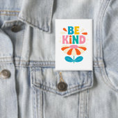 優しカラフルい花感動的- 缶バッジ (インサイチュ)