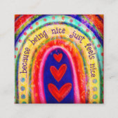 優し感じいこと～インスピリシビリティーの親切カード スクエア名刺 (正面)