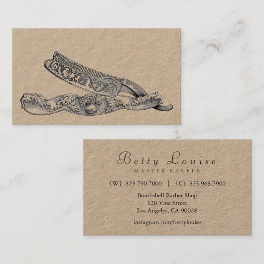 優れたなかみそり 名刺 (正面/裏面)