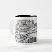 優れたな城の見通し ツートーンマグカップ (正面左)
