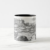 優れたな城の見通し ツートーンマグカップ (中央)