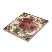 優れたアンティークポピーc1890暖かいカラーズレプロ タイル (側面)