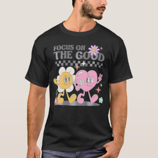 優れたグルービーの引用文バックに焦点を当前向きてる Tシャツ