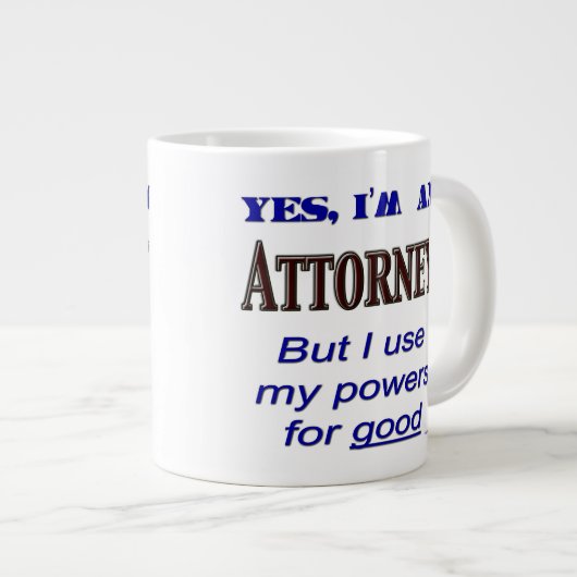 優れたジャンボコーヒーマグの弁護士力 ジャンボコーヒーマグカップ (正面右)