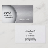 優れたステンレス鋼の建設業カード 名刺 (正面/裏面)