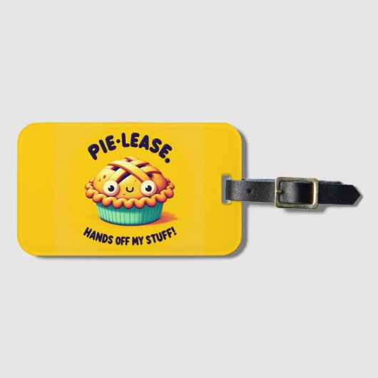 優れたセキュリティ – Pie-Themed ラゲッジタグ (正面横)