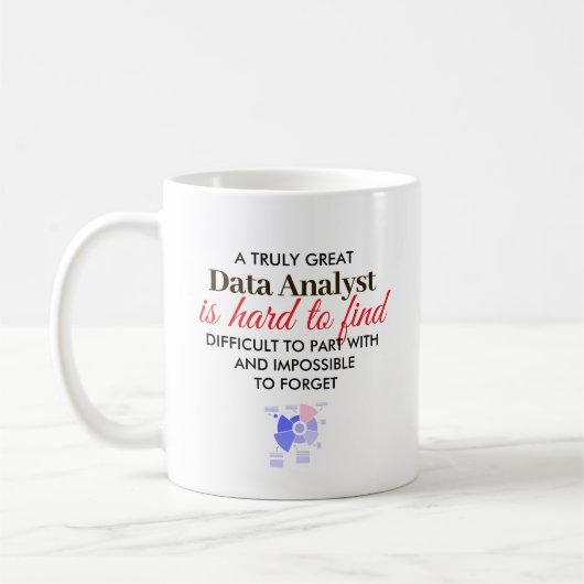 優れたデータアナリストのための名前入りギフト コーヒーマグカップ (左)
