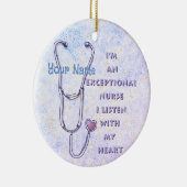 優れたハートカスタムナースオーナメント セラミックオーナメント (右)