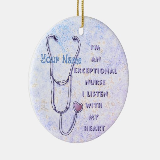 優れたハートカスタムナースオーナメント セラミックオーナメント (右)