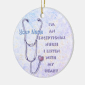 優れたハートカスタムナースオーナメント セラミックオーナメント (左)