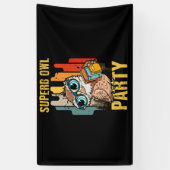 優れたフクロウパーティー影の中で我々が行うクラシックこと 横断幕 (縦)