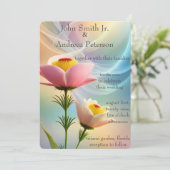 優れたフローラの優雅さカラフル結婚さ 招待状 (スタンド正面)