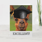 優れたラマ卒業 カード (正面)