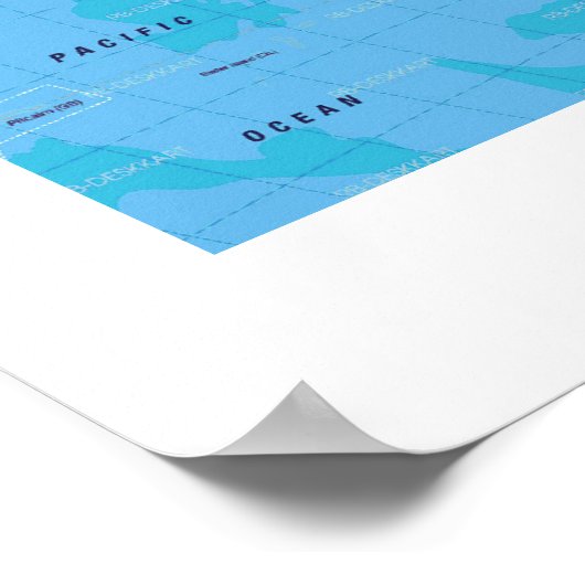 優れた世界地図 ポスター (角)