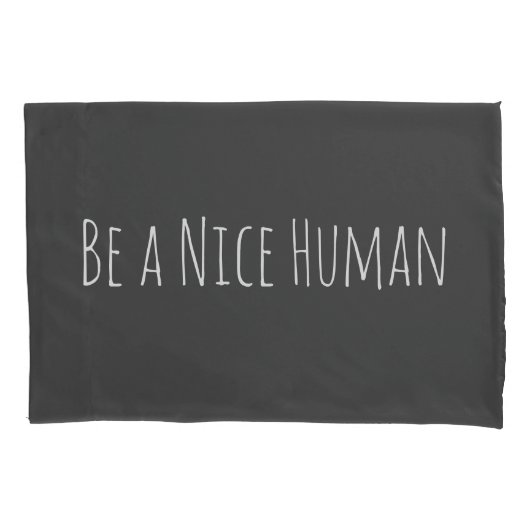 優れた人間である |ブラックの優しさことわざ 枕カバー (正面)