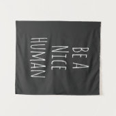 優れた人間である | Words感動的白黒 タペストリー (正面(横))