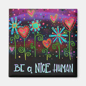 優れた人間のおもしろいインスピレーション親切なフローラ マグネット (正面)