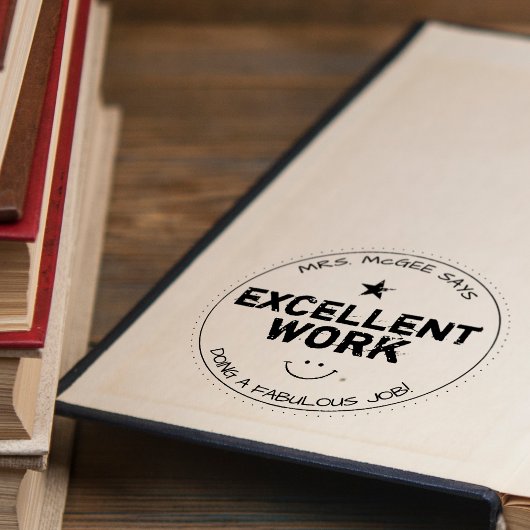 優れた仕事 |パーソナライズされた先生 ラバースタンプ