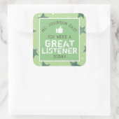 優れた傾聴者 | 個別指導の先生たち スクエアシール (バッグ)