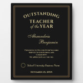 優れた先生の金ゴールド賞 フォトプラーク (正面)
