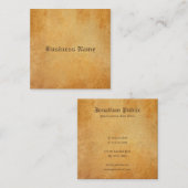 優れた厚くエレガントでノスタルジックで古いペーパー一見 スクエア名刺 (正面/裏面)