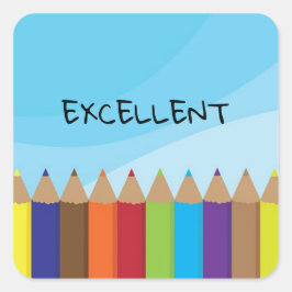 優れた学校シール スクエアシール