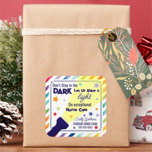 優れた家庭に光を当て気にる – 紹介 スクエアシール (クリスマス)