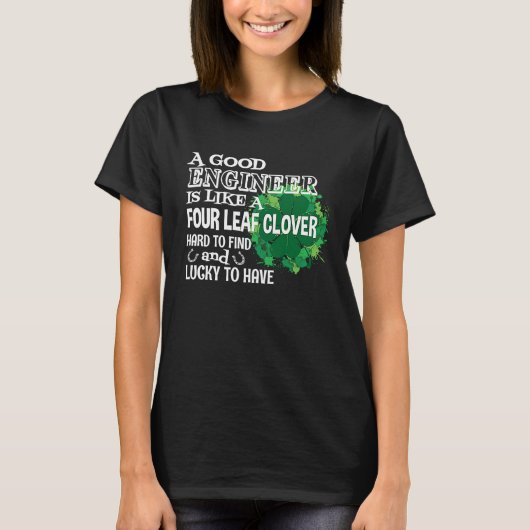 優れた技術者は葉の形をしたSt patricks Tシャツ (正面)