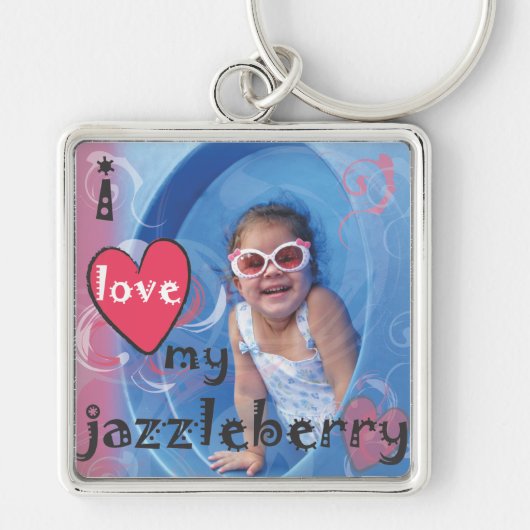 優れた正方形のKeychain キーホルダー (正面)