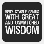 優れた知恵を持つ素晴らし非常に安定した天才 スクエアシール (正面)