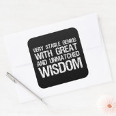 優れた知恵を持つ素晴らし非常に安定した天才 スクエアシール (封筒)