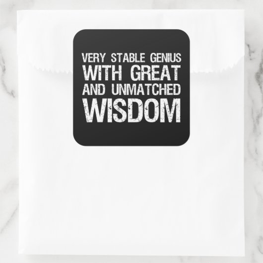 優れた知恵を持つ素晴らし非常に安定した天才 スクエアシール (バッグ)