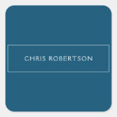 優れた素晴らしあなたの名前海ブルーホワイトカスタム スクエアシール (正面)