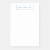 優れた素晴らしあなたの名前海ブルーホワイトカスタム ポストイット (正面)