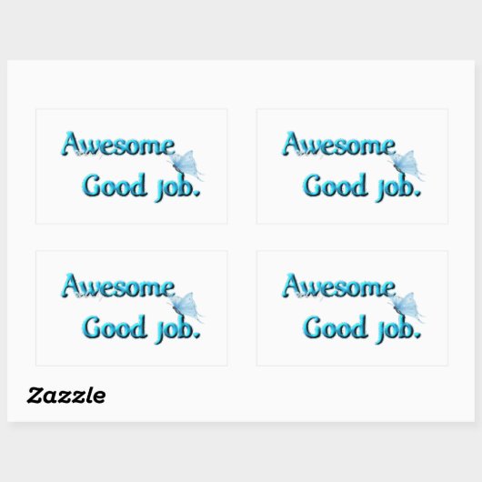 優れた素晴らしジョブのシール 長方形シール (シート)