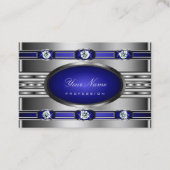 優れた銀の笛とラインフェイクストーン 名刺 (正面)