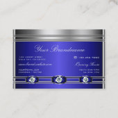 優れた銀の笛とラインフェイクストーン 名刺 (裏面)