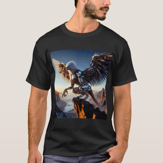 優れた鳥たち: ファンタジーハーピー Tシャツ (正面)