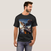 優れた鳥たち: ファンタジーハーピー Tシャツ (正面フル)