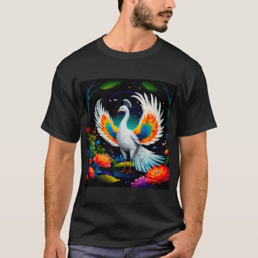 優れた鳥+架空の孔雀 Tシャツ (正面)
