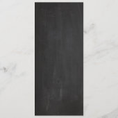 優れた黒板の砂糖のスカルメニューカード4 x 9.25" メニュー (裏面)